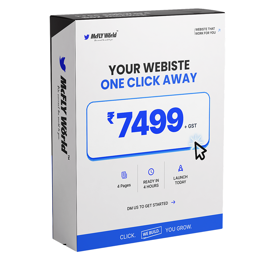 McFly World website in 4 hours - ₹7,499 plus GST India offer